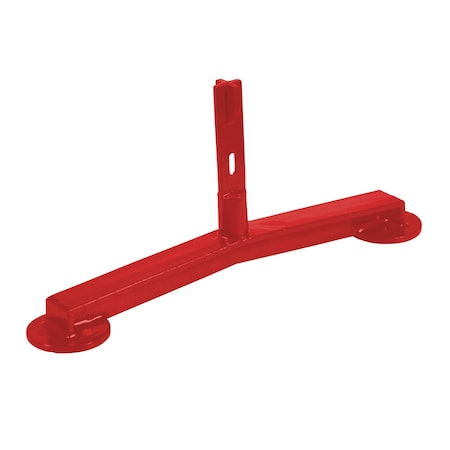 Vestil RED PIPE RAILING BARRICADE BASE W/FEET VDKR-BB-F-RD